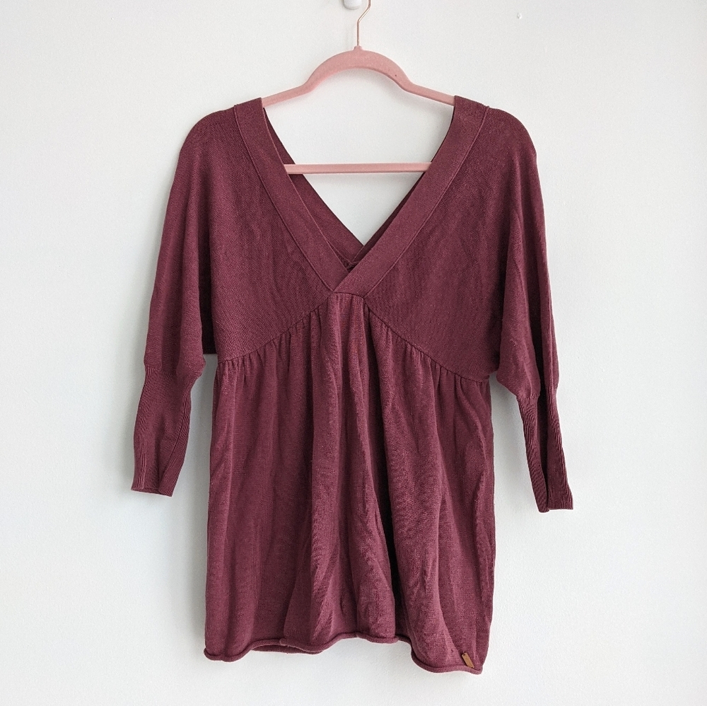 Y2K Babydoll Deep V-Neck Cashmere Top | Wilfred